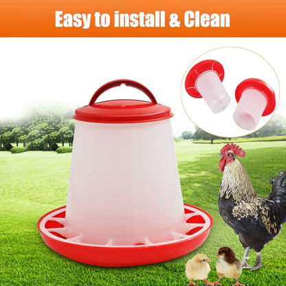 Chick Feeder and Waterer Set, 1L Baby Chicken Waterer Feeder Starter Kit, Hanging Poultry Drinker Quail Feeder, Small Coop Water Dispenser for Chickens, Turkeys, Ducks (1 Set) - color: 1 Set