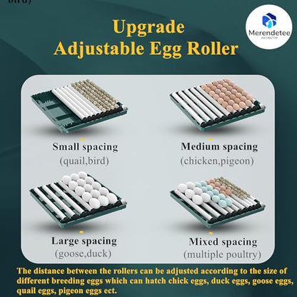 Egg Automatic Incubator 24-60 Eggs Automatic Intelligent Incubators for Hatching Eggs,Poultry Hatching Machine for Chicken Duck Goose Quail Bird Pigeon