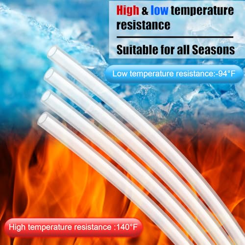 Nuanchu 100ft Polyethylene Tubing, 1/2" Od, 3/8" ID, 1/16" Wall Polyethylene Tubing Food Grade White Translucent Hose for Water, Beverage Pump, Homebrew, Brewing - size: 1/2" Od, 3/8" Id, 1/16" Wall
