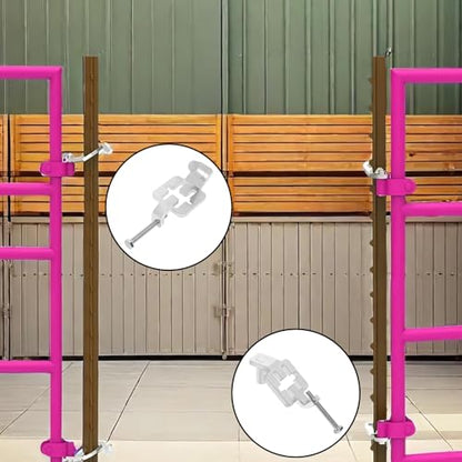 T-Post Gate Hinge Pins 5/8" Shank, Adjustable Hinge Pins for Metal T-Post, Chain Link Fence Gate, Farm & Ranch Use (1-Pack-Right-Angle)