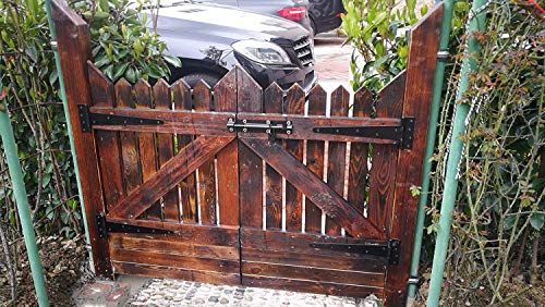 T-Strap Shed Hinge Gate Strap Heavy Duty Hinge Door Barn Gates Hinges (6, 6 inch) - size: 6 Inch