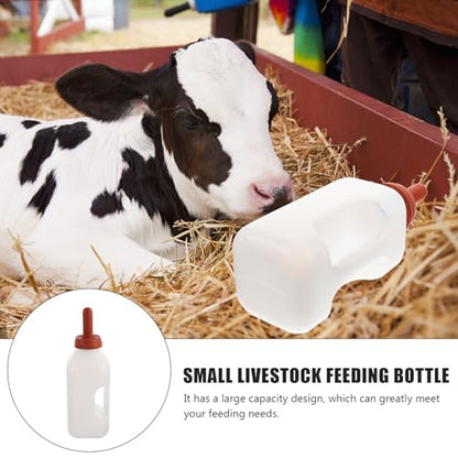 HANABASS Thickened 2L Calf Nursing Bottle with Handle Livestock Milk Feeder for Calf Feeding Farm Animal Nursing Container