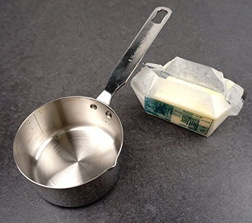 RSVP International Endurance Stainless Steel Measuring Pan Scoop, 1 1/2 Cups | Dry or Liquid | Baking or Cooking | Perfect for Feeding Pets, Cat Dog Food, Bird Seed, etc. | Dishwasher Safe, Blue - size: 1 1/2 Cups