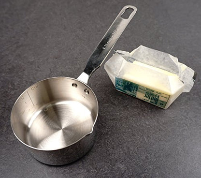 RSVP International Endurance Stainless Steel Measuring Pan Scoop, 1 1/2 Cups | Dry or Liquid | Baking or Cooking | Perfect for Feeding Pets, Cat Dog Food, Bird Seed, etc. | Dishwasher Safe, Blue - size: 1 1/2 Cups