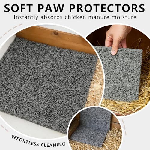 12 Pack Nesting Pads for Chicken Coop, Chicken Nesting Pads 10×10 Inch, Chicken Laying Mats, Washable & Reusable Nesting Box Liners for Chickens Coop (10” x 10”,12Pack)