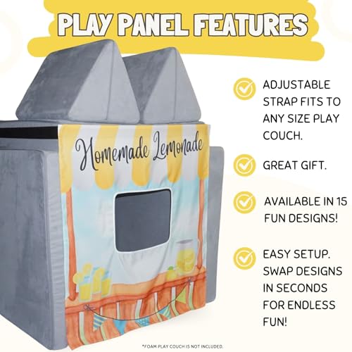 Couch Swag Play Panel for Childrens Foam Sofa Kids Couch (Lemonade Stand) - style: Lemonade Stand