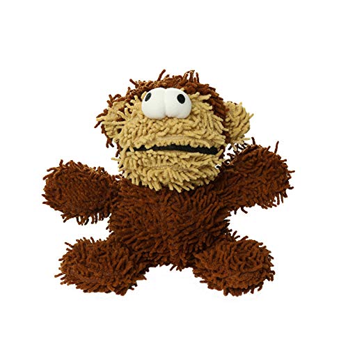 MIGHTY® 2 Pack Microfiber Medium Monkey Dog Toys | Ultra Durable Plush Toy with Multiple Layers & Reinforced Seams , Washable and Floats , Mighty® Construction - color: 2PK Brown Monkey