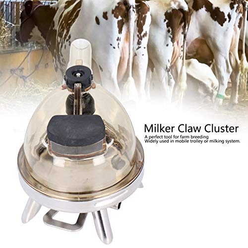 Milking Claw,400ml Milk Collector Milk Claw Cluster with Stainless Steel Base,Cow Milk Collector Tool Replacement Farm Milking Machine Accessories for Cow Sheep