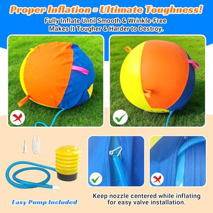 Hap Tim Herding Ball for Dogs 18 Inch Interactive Large Dog Ball with Handles Durable Outdoor Training Dog Toy for Medium to Large Dogs Corgis Australian Shepherd Cattle Dog Border Collie & Horses