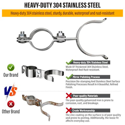 1-5/8" x 2-3/8" Chain Link Gate Latch Heavy Duty Stainless Steel Fence Gate Fork Latch Hardware with Padlock Hole 1pcs - color: 1-5/8"x2-3/8"