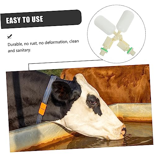 BESTonZON 2Pcs Float Valve for Automatic Water Troughs Stable Float Ball for Livestock Waterers Stainless Steel Efficient Water Control for Horses Cattle Goats Pigs Dogs