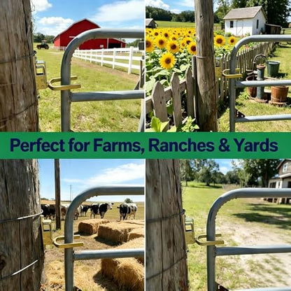 Instant Locking Gate Latch Heavy-Duty One-Hand Gate Latch with Screwdriver and 2 Screws for Farm, Ranch & Backyard Door, Automatic Spring Lock, Rust-Resistant Steel, Easy Install (1 Pcs) - color: 1 Pcs