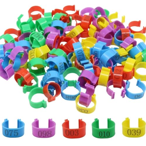 Adjustable Chicken Leg Bands 100 Pieces Chicken Leg Rings,Identification Bands,Poultry Leg Bands,Poultry Foot Rings for Pigeon Birds Chickens(Medium) - size: Medium