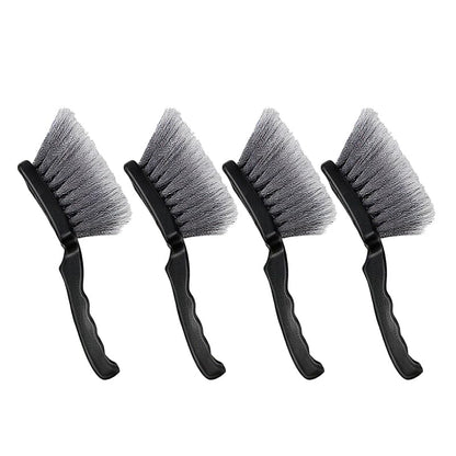 4PCS Professional Heavy Duty Cleaning Brushes Set for Bird Baths, Car Tires, Feeders, with Ergonomic Handles and Hanging Holes for Easy Storage