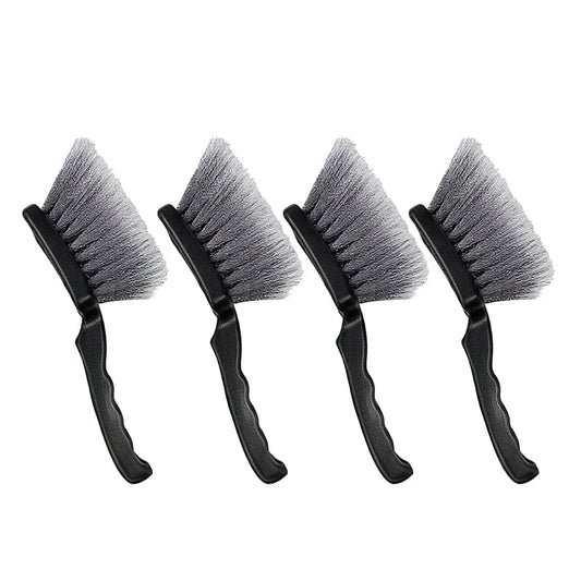 4PCS Professional Heavy Duty Cleaning Brushes Set for Bird Baths, Car Tires, Feeders, with Ergonomic Handles and Hanging Holes for Easy Storage