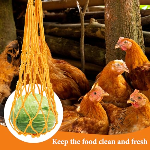 9 PCS Chicken Coop Toys, Chicken Swing Toys for Chickens Xylophone Mirror with Bell Hanging Vegetable Fruits Skewers Feeders Chick Coop Toy for Hen Birds Parrots
