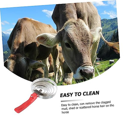 Toddmomy 1pc Horse Grooming Brush for Cattle and Livestock Ergonomic Hair Comb Toothed Design for Cleaning and Itch Relief Circulation Easy to Clean and Use