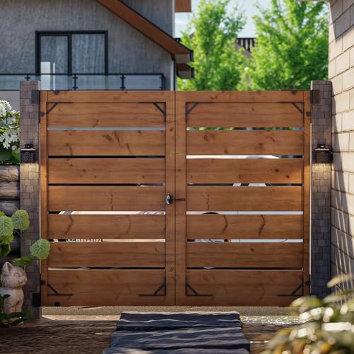 Heavy Duty Anti Sag Gate Kit - 90 Degree Bracket with Hinges for Wooden Fences - No Sag Corner Brace for Doors & Driveway (2 Sets) - style: 2 Sets of Anti Sag Gate Kit and Gate Latch