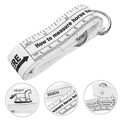 Totority Horse Measuring Tape for Livestock Reusable Weight Measure Tape for Farm Use Accurate Body and Waist Measurement and