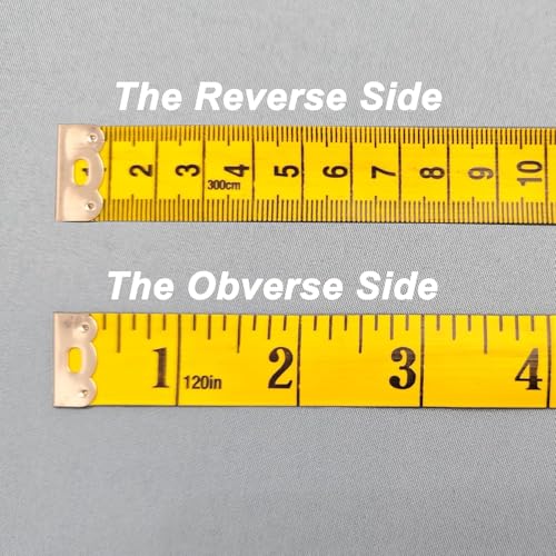 2 Pack Soft Tape Measure Double Scale 120-inch/300cm, Fabric Craft Tape Measure & Medical Body Measurement, Sewing Flexible Vinyl Ruler & Measuring Tape for Body Weight Loss (Yellow*2) - color: Yellow*2