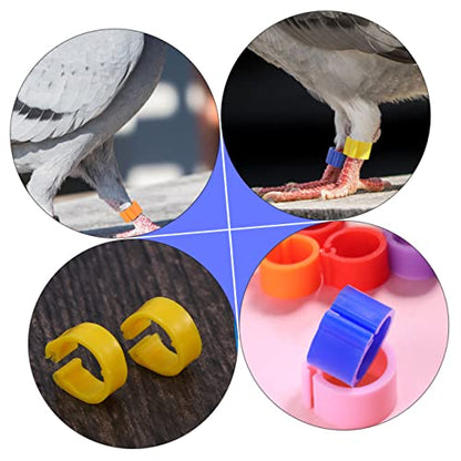 COLLBATH 150Pcs Durable Pigeon Identification Rings Lightweight Mixed Color Bird Foot Bands for Easy Identification of Pigeons Parrots and Chickens for Racing