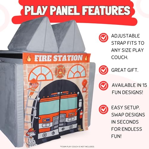 Couch Swag Play Panel for Childrens Foam Sofa Kids Couch (Firehouse) - style: Firehouse