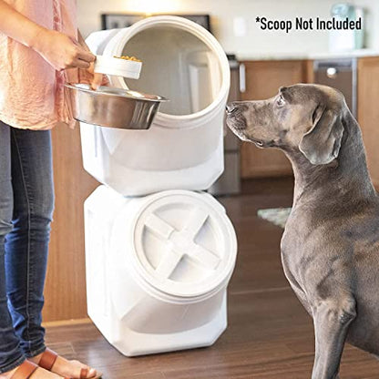 Gamma2 Vittles Vault Stackable Dog Food Storage Container with Sealing Lid, Up to 60 lbs Dry Pet Food Storage Container, USA-Made - [14.5" L x 19" H] - size: 60 Pounds