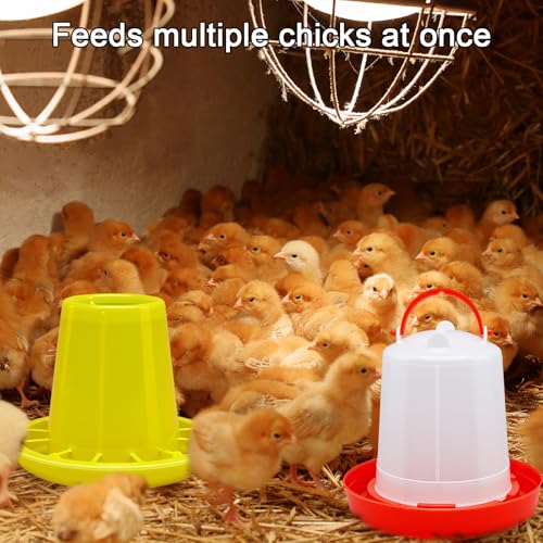 Funnymoom 12 Pack Chick Feeder and Waterer Set Chicken Feeder and Waterer Kit, 1.5l Chicken Feeding and Drinker Bulk for Baby Chicks Ducks Goose Pigeons Quail Coop Accessories(Combination) - style: Combination