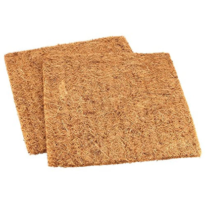 15 Pack 12 x 12 Inch Coconut Fiber Nesting Box Liners, Thickened Chicken Nesting Pads, Chicken Coop Bedding Mats Bulk, Poultry Supplies for Hen Laying Eggs (Brown)