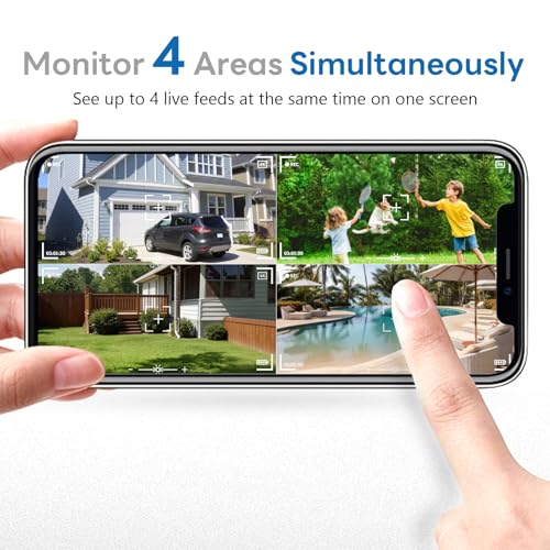 4K Security Cameras Wireless Outdoor with local storage Base,No Subscription Required,Solar-Powered,Home Security Cameras System with 360° Pan&Tilt,Auto Tracking,5G & 2.4G Router Compatible,2 cam kit - size: 2 Cam kit