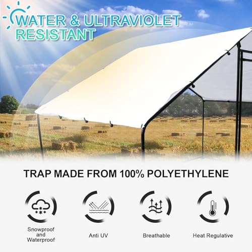 6.6'L x 9.8'W x 6.6'H Large Metal Chicken Coop Outdoor,Walk-in Chicken Run, Poultry Cage Chicken Pen House, Rabbits Habitat Cage with Waterproof and Anti-Ultraviolet Cover - size: 79.2"L x 117.6"W x 79.2"H