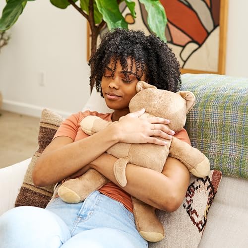 HUGIMALS Charlie the Puppy 20 Inch 4.5 lb Heavy Cute Sensory Weighted Comfort Plush | Large Unscented Washable Self Care Calming Stuffed Animal for Kids, Teens and Adults - color: Charlie the Puppy