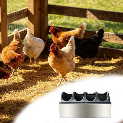 8 16 24 in Long Chicken Feeder with Separated Fence, Small Feed Trough for Chicken Coops, Anti-rust Stainless Steel Poultry Water Trough(L20cm/7.9") - size: L20cm/7.9"