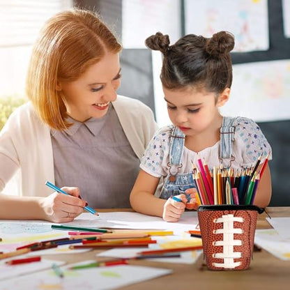 Football Kids Standing Pencil Case Girls Boys Telescopic Stationary Pouch with Zipper Large Capacity Stand up Pen Bag Portable Makeup Holder for Children School Students Office Supplies - color: Football