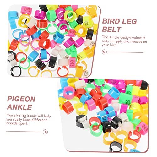 Totority Numbered Bird Leg Bands Chicken Pigeon Foot Rings Identification Ring Set Abs Plastic