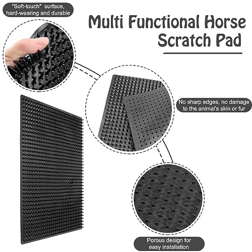 2 Pack Large Livestock Scratching Brush Horse Scratching Post Pad, Horse Cow Scratching Post for Grooming, 21.65" x19.68" Horse Scratcher Brush for Cattle Horse Cow Dogs Pigs - size: Large