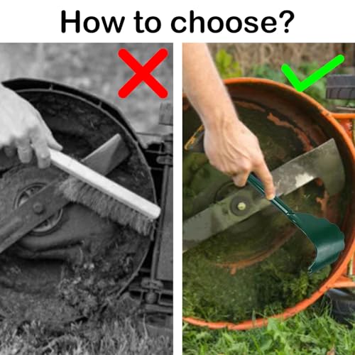 Mower Deck Scraper with Ergonomic Long Handle, Efficient Mower Deck Cleaning Tool, Long Handle Lawnmower Deck Scraper, Mower Cleaning Tool for Maintenance Cleaning Lawnmower