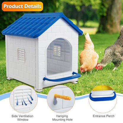 Nesting Boxes for Chicken, Plastic Single Compartment Chicken Nesting Box for Laying Eggs for Hens, Ducks and Poultry - Blue - color: Blue