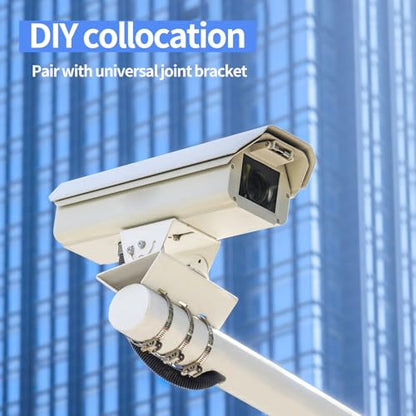ZT-NET Universal Vertical Pole Mount for Security Camera, Heavy-Duty Metal Bracket with 3 Loops, for CCTV/PTZ Dome Cameras, Wall/Stage Lights & Solar Panels