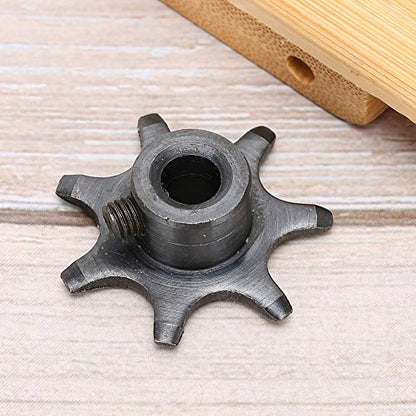 Wheel Gear for Incubator, Metal Reversible Toothed Gear 2Pcs 3x3x1.4cm Black – Durable Hatchery Replacement Parts, Easy Installation for Egg Turning Machines