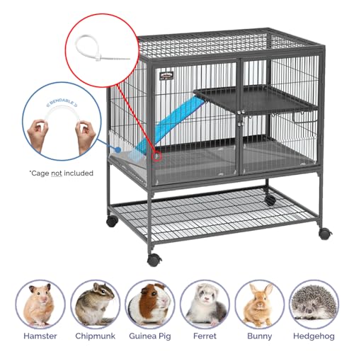 8 Pack Pet Cage Liner with Zip Ties Pet Rabbit Habitat Guinea Pig Cage 14" x 6" Flexible Plastic Side Protection Urine Guard Panels by Marketing Holders - color: 14" x 6"
