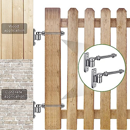 Insaga 304 Stainless Steel Gate Hinges Set - Heavy Duty 8'' J Bolt and Wall Mount Hinges, One Piece with Non-Welded for Long Lasting Fit Farm Fence Barn Gates, Load Capacity up to 500LB - size: 8''-2Pack