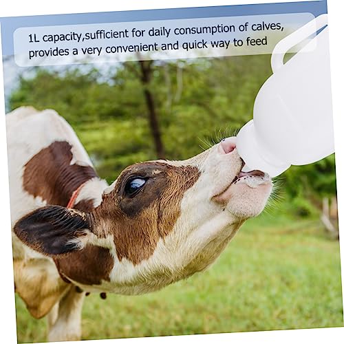 Plastic Lamb Feeding Bottle with Silicone Teats Vertical Design for Farmers High-Temperature Resistant and Versatile Feeding Supplies for Livestock and Pets