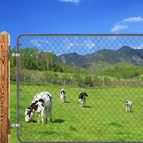 Insaga 2Pack Heavy Duty Wall Mount Gate Hinges, 304 Stainless Steel Chain Link Fence Gate Hinges for Farm, 1-5/8" Pipe Gate Hinge with 5/8" Pin, T-Post Gate Hinge Kit for Wooden & Metal Fence - size: 1-5/8''-2Pack