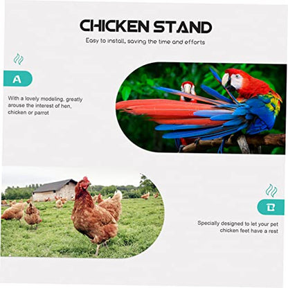 Mipcase 1pc Parrot Swing Chicken Standing Resting Training and Ladder for Perch Funny Hens Stand Tool Wooden Balancing Toys Shelf Exercise Rack Bars Bar Brooder Lovely Wiggles Coop