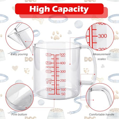 Dog Food Scoop 2 Cup,Plastic Measuring Cups with Handle Pet Food Scoops with Precise Markings for Dogs, Cats or Birds Food (2 CUP) - size: 2 CUP