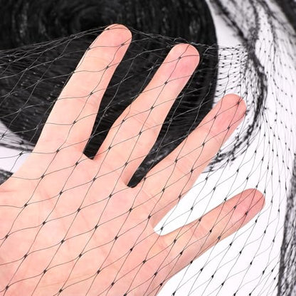 GWHOLE Black Garden Netting, 33 x13 Ft Bird Netting for Garden Plant and Tree Protection, Chicken Coop Pond Net, Black | Bird Net Reusable, 0.6 Inch Mesh Size, Protects Fruits Plants Tree, Protects From Animals, Chicken Coop Pond Net - size: 33x13 ft, 0.6