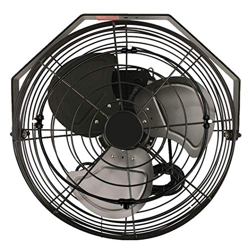 VES Moisture Resistant Outdoor Wall/Ceiling Mount Shop Fan/Industrial Basket Fan for Cooling and Ventilation (Low Pressure Misting Kit, Black) - style: Misting Kit
