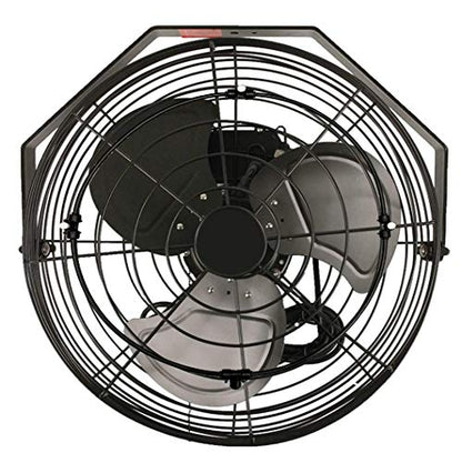 VES Moisture Resistant Outdoor Wall/Ceiling Mount Shop Fan/Industrial Basket Fan for Cooling and Ventilation (Low Pressure Misting Kit, Black) - style: Misting Kit