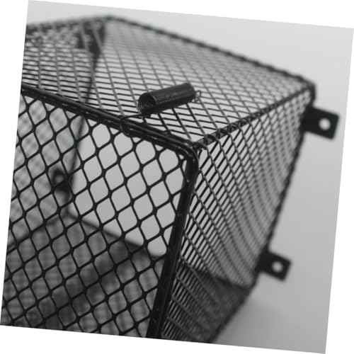 Happyyami Pet Scald Lamp Square Shape Heating Guard for Reptiles Poultry Care Lampshade Easy Installation Daytime Light for Basking Black
